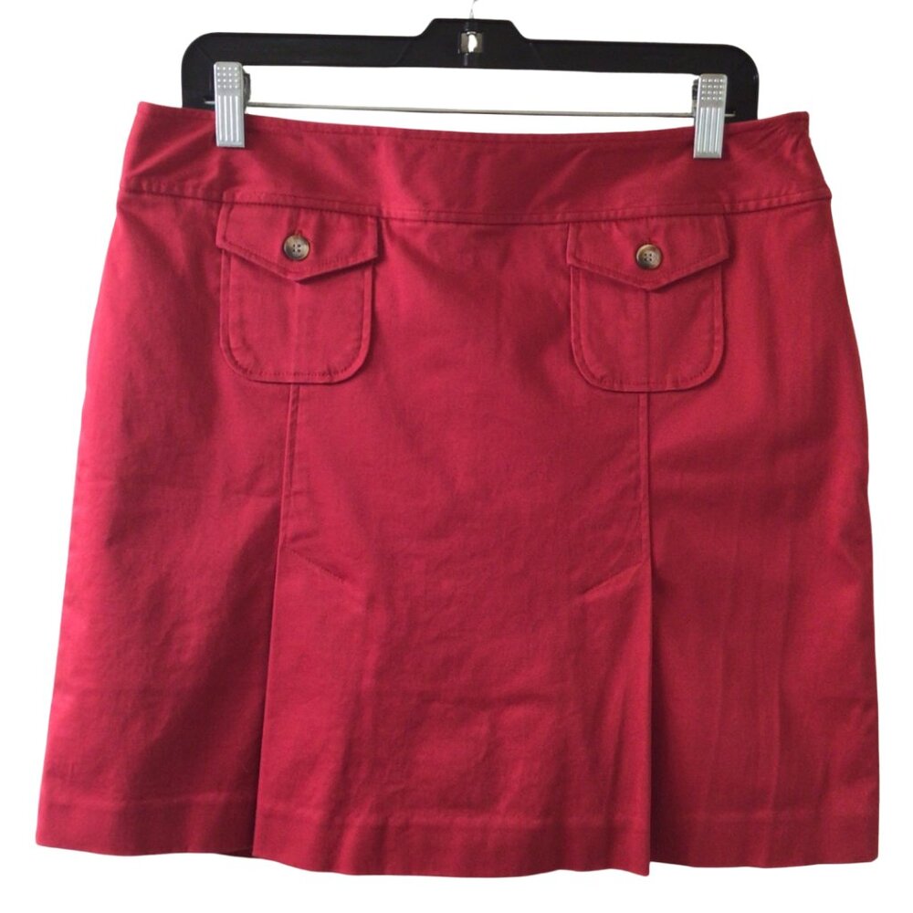 Style & Co. Skort Women’s 10 Red Skirt With Hidden Shorts Stretch Mini